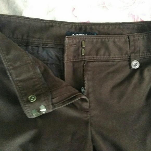 Apt. 9 "Maxwell" Crop Pants, Size 8, Chocolate - Picture 5 of 7